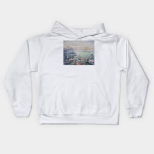 Regatta in Venice by Henri-Edmond Cross Kids Hoodie